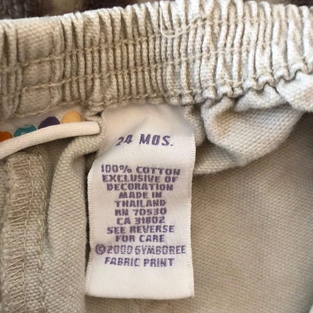 Vintage 2000 Gymboree Embroidered Tan Pants size 24 months Girls